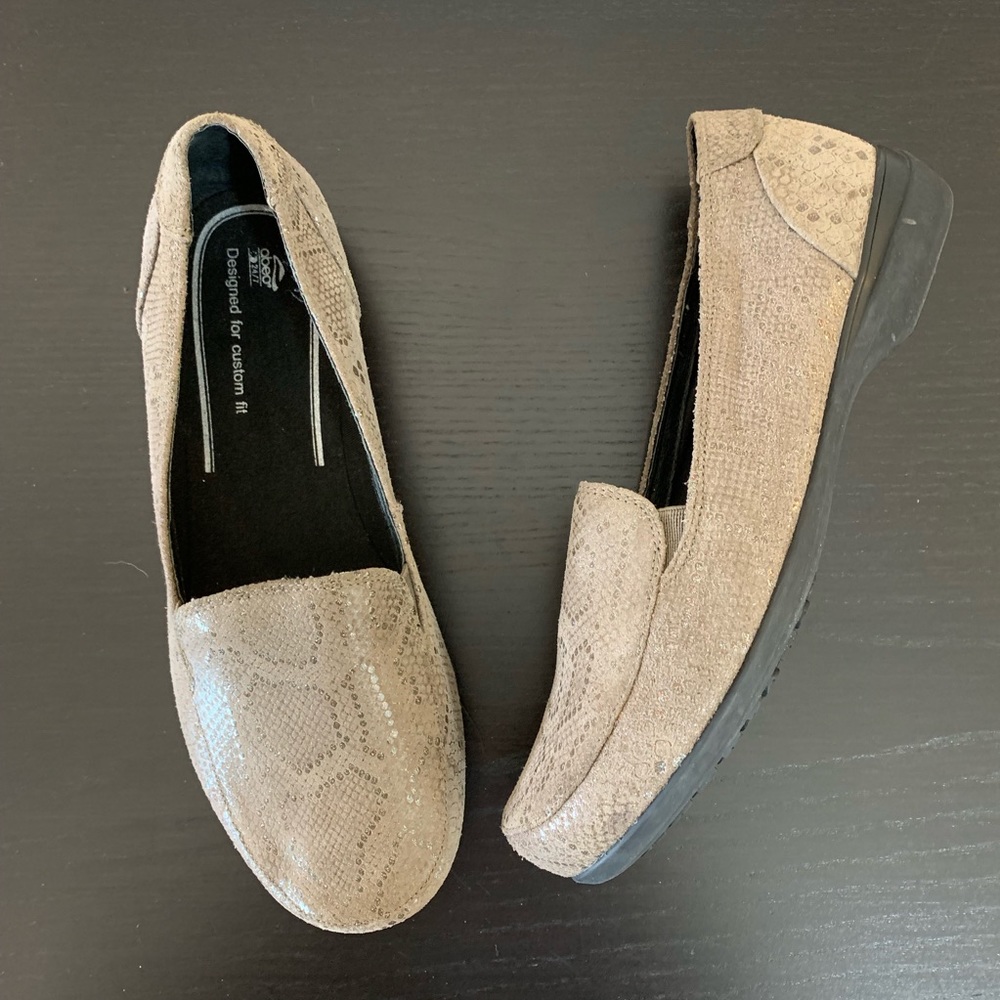 Abeo • Avery Tan Leather Snakeskin Loafer Size 8.5